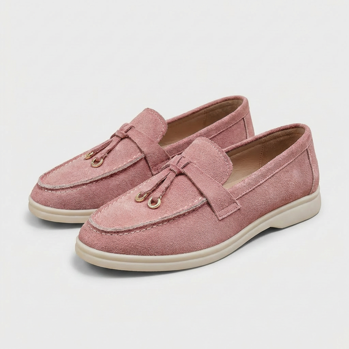 Pilar | Mocassini con Occhielli Dorati Piatto Casual Donna