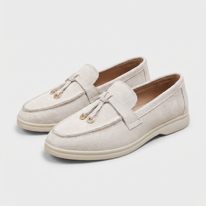 Pilar | Mocassini con Occhielli Dorati Piatto Casual Donna