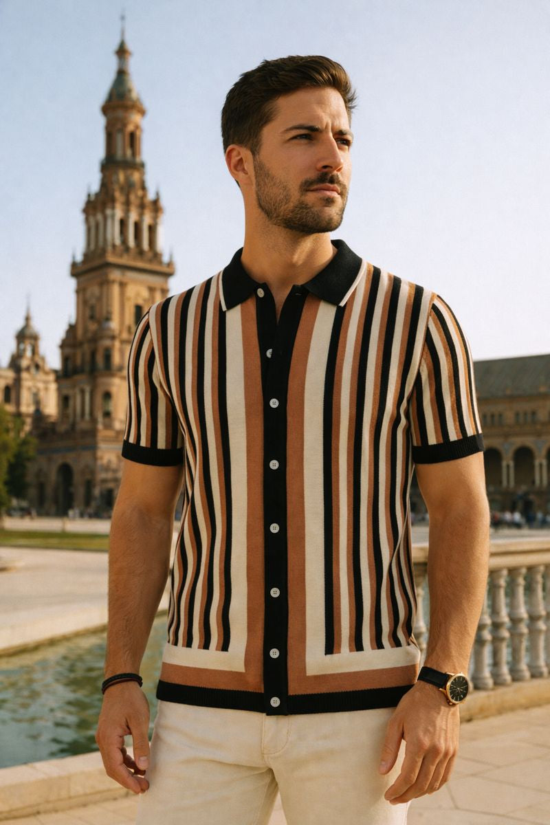 Rafael | Polo maschile a righe elegante | Affari