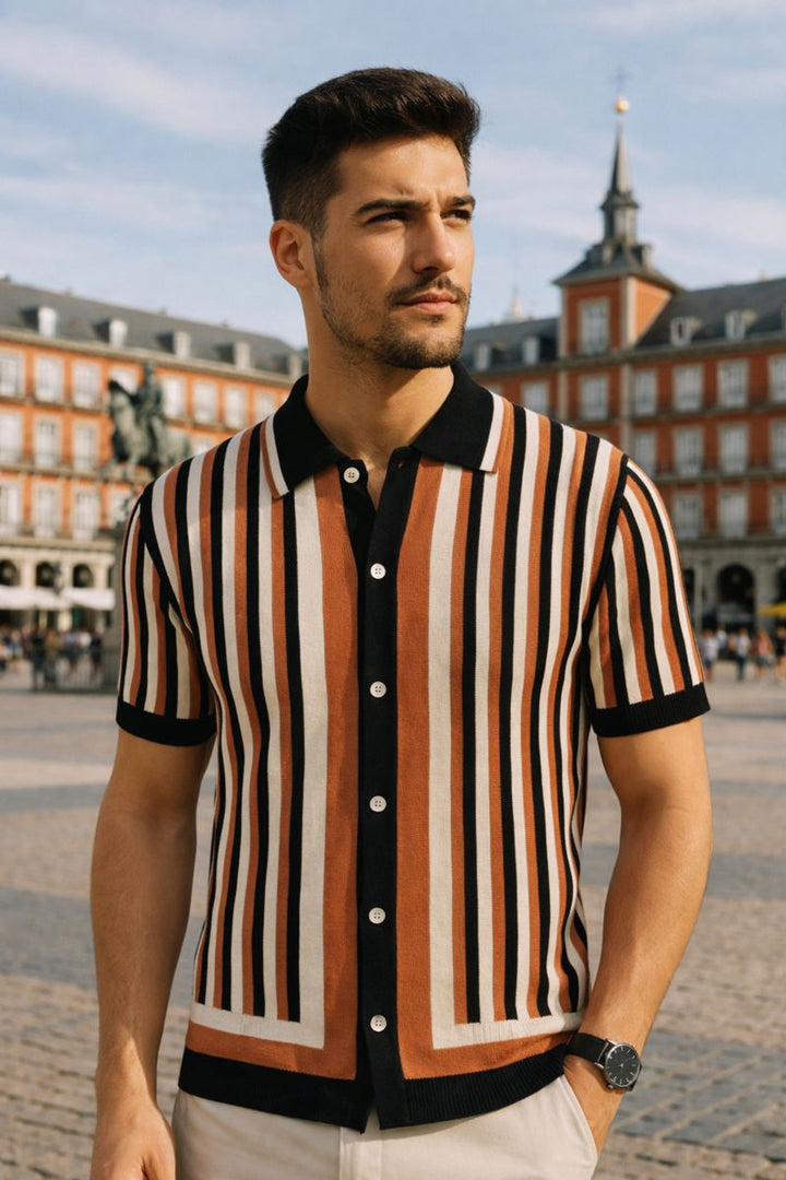 Rafael | Polo maschile a righe elegante | Affari