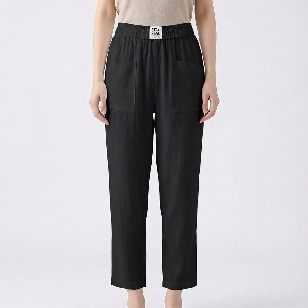 Rea | Pantalones Rectos de Cintura Elástica para Mujer