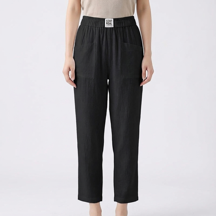 Rea | Pantalones Rectos de Cintura Elástica para Mujer