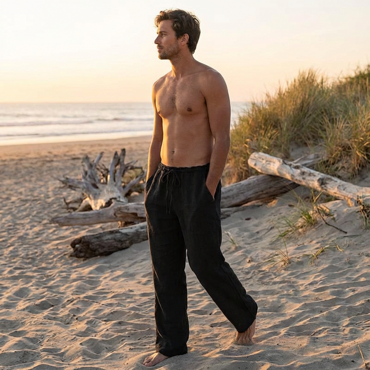 Reuben | Pantalones de Hombre con Cordón y Pierna Ancha