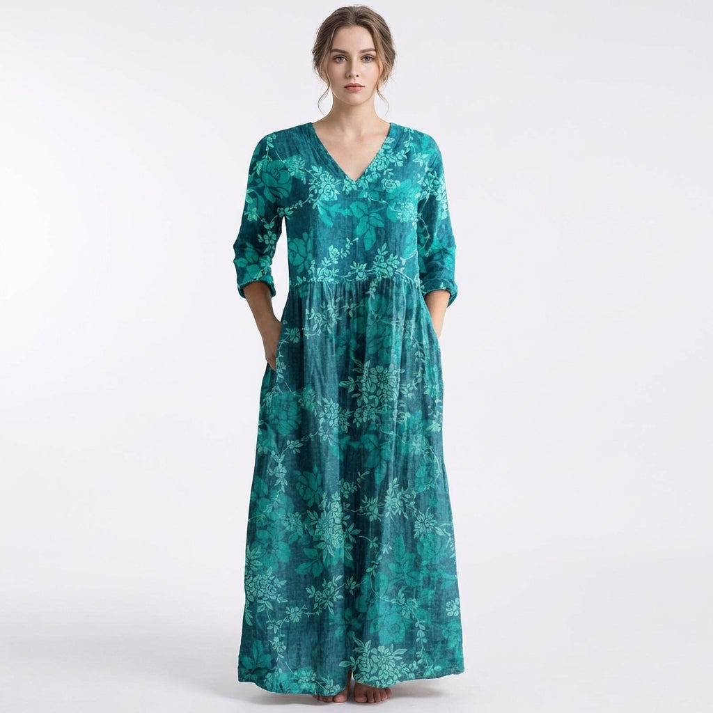 Rosalía | Abito Lungo Floreale Larga Donna Boho