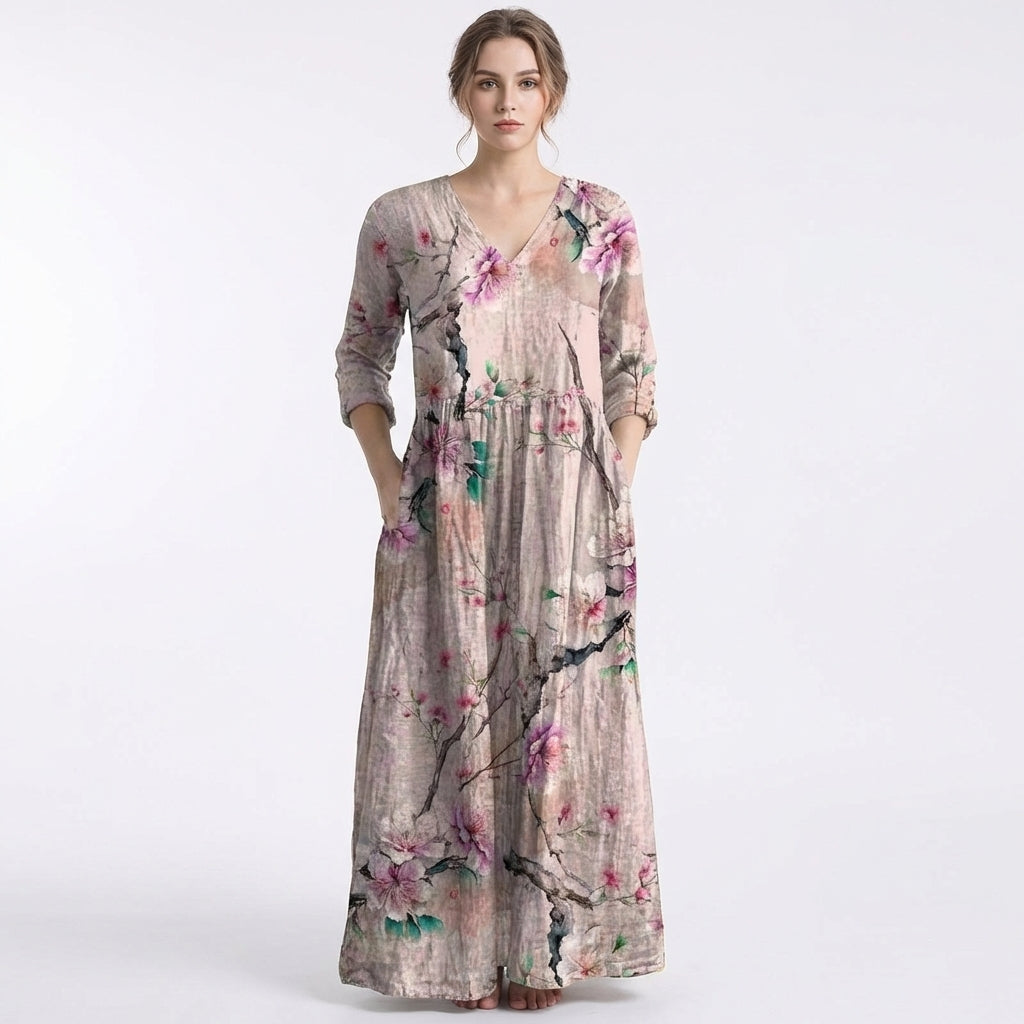 Rosalía | Abito Lungo Floreale Larga Donna Boho