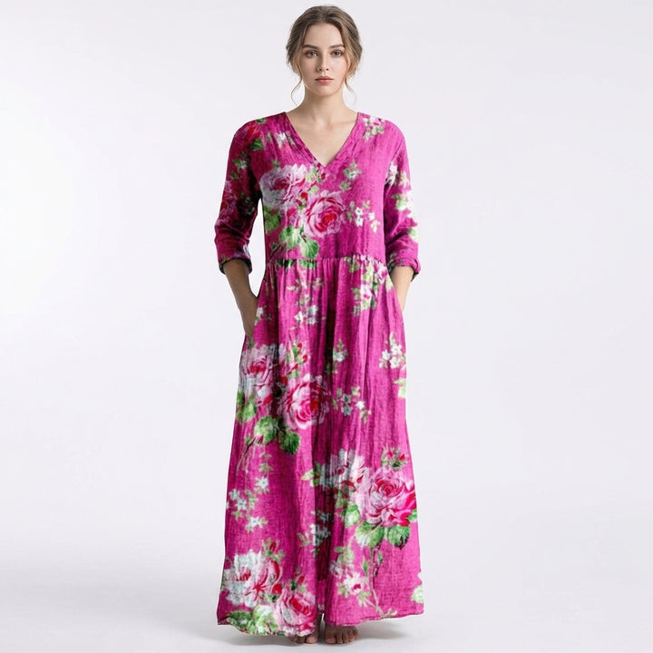 Rosalía | Abito Lungo Floreale Larga Donna Boho