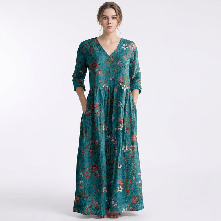 Rosalía | Abito Lungo Floreale Larga Donna Boho