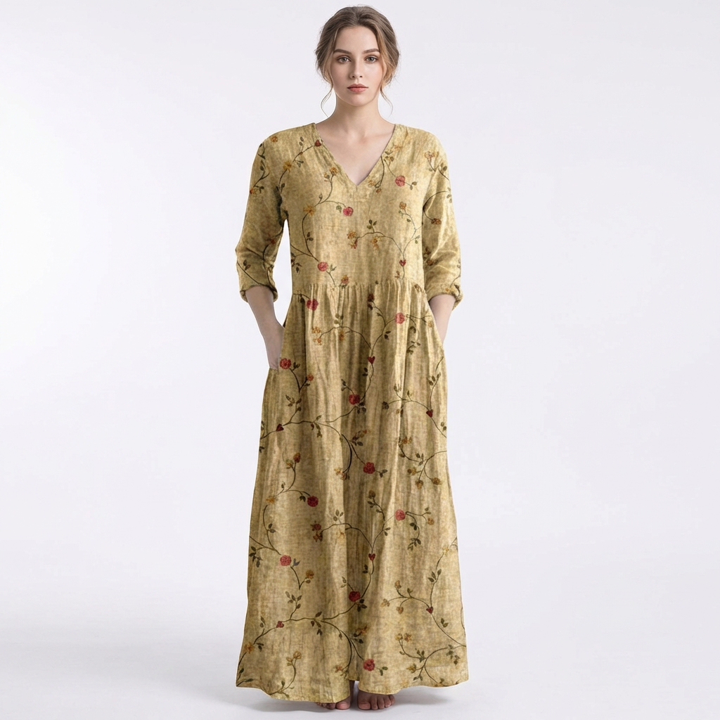 Rosalía | Abito Lungo Floreale Larga Donna Boho