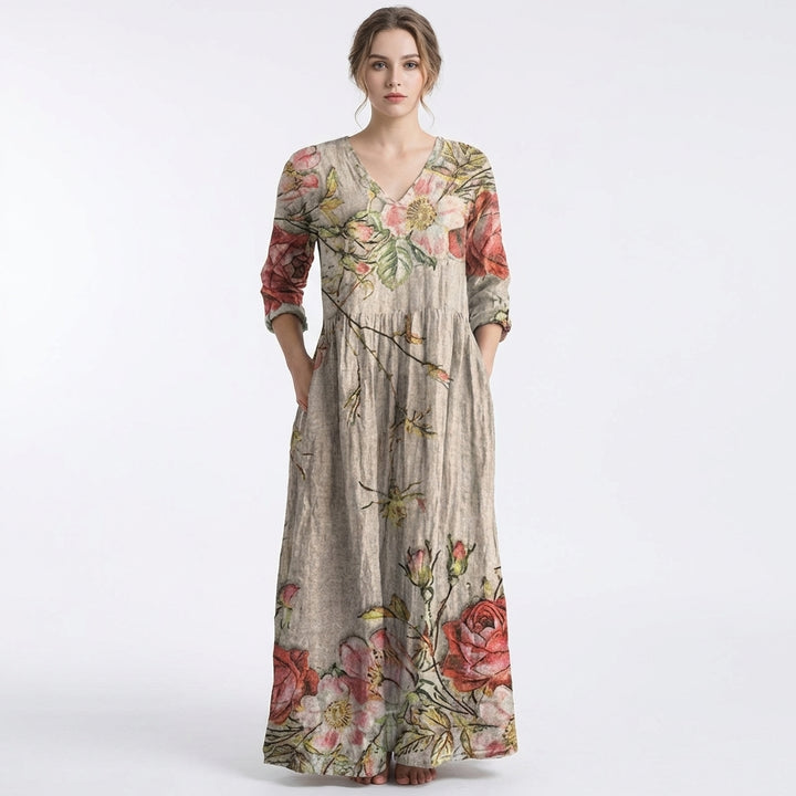 Rosalía | Abito Lungo Floreale Larga Donna Boho