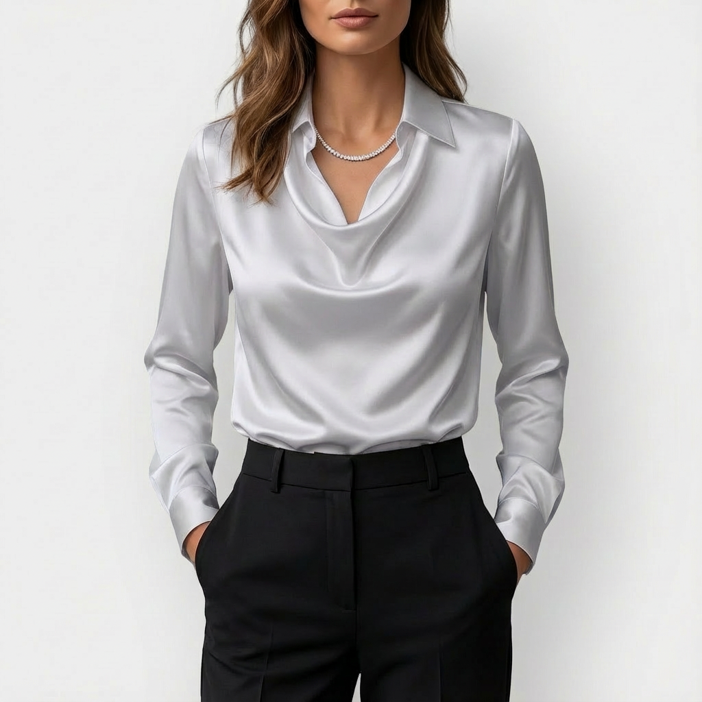 Rowan | Blusa Drapeada de Manga Larga para Mujer