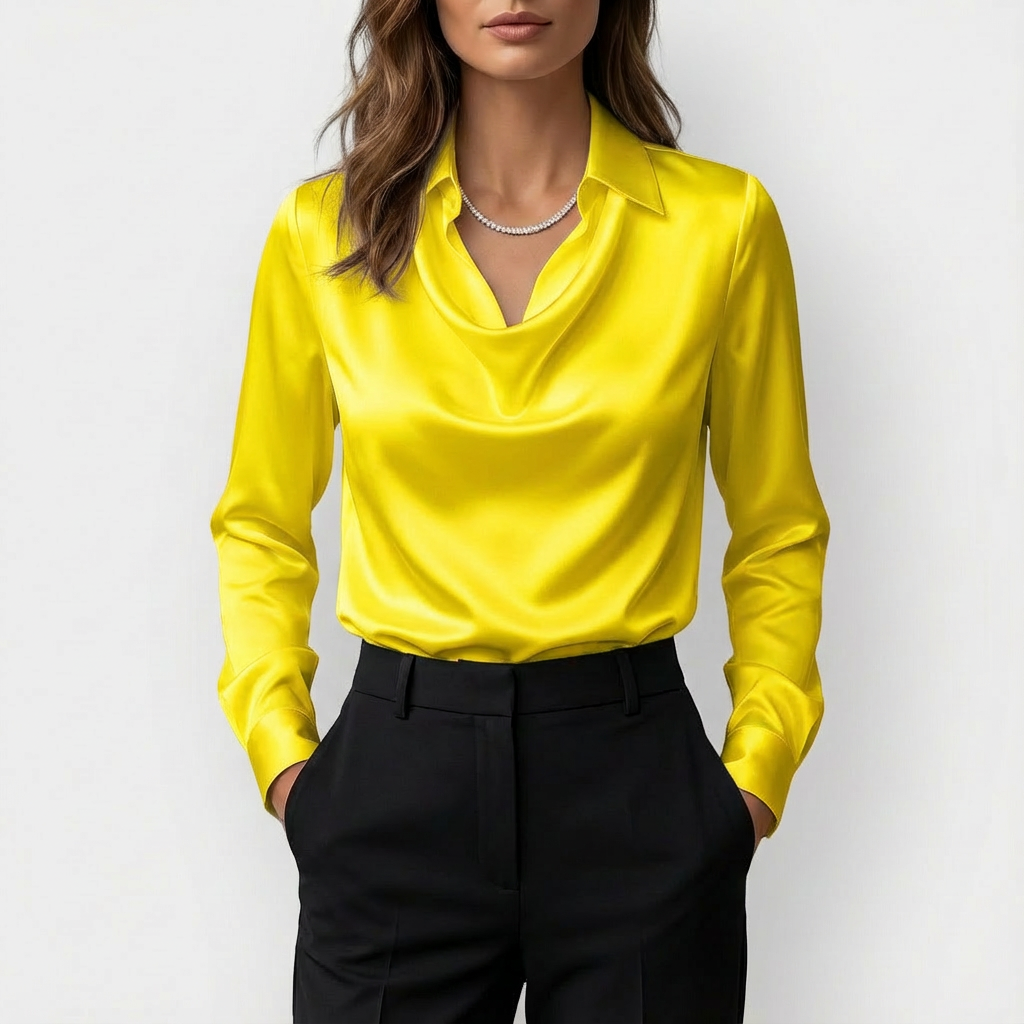 Rowan | Blusa Drapeada de Manga Larga para Mujer