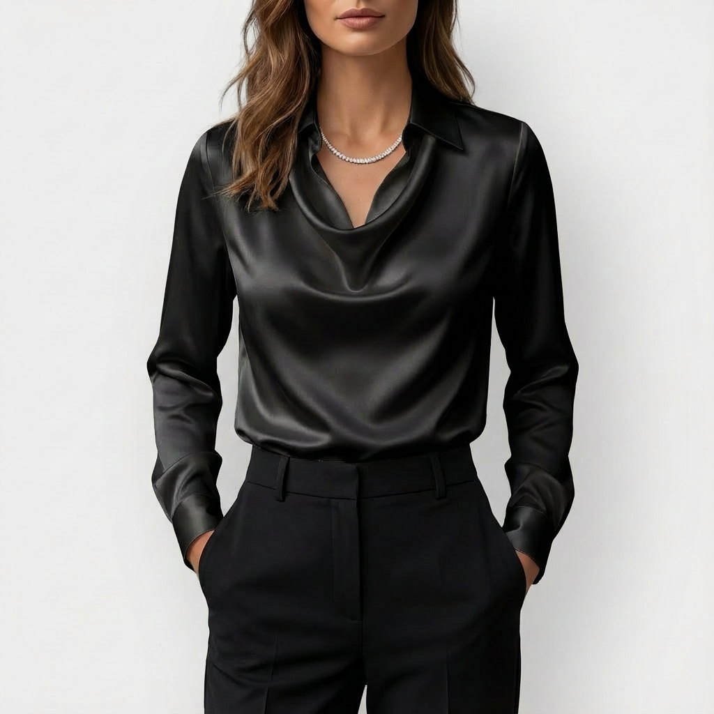 Rowan | Blusa Drapeada de Manga Larga para Mujer