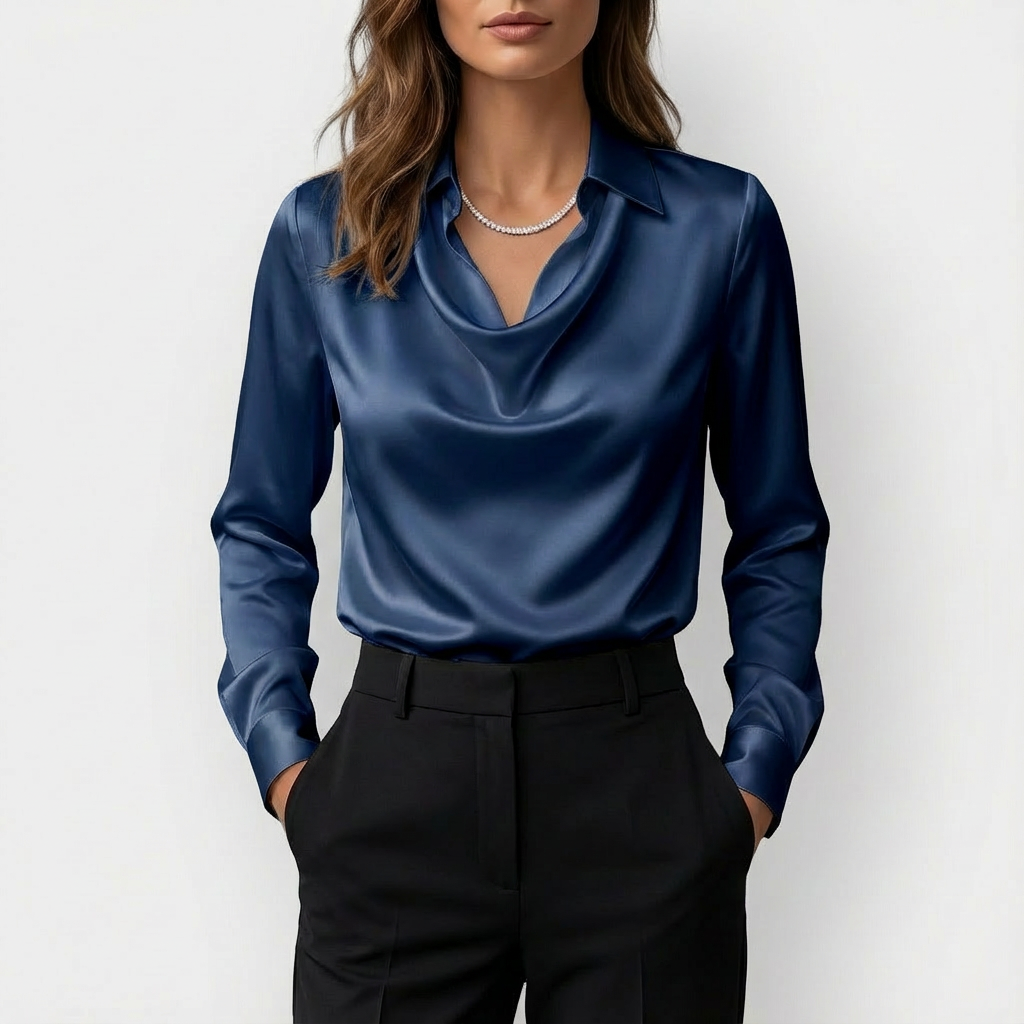 Rowan | Blusa Drapeada de Manga Larga para Mujer