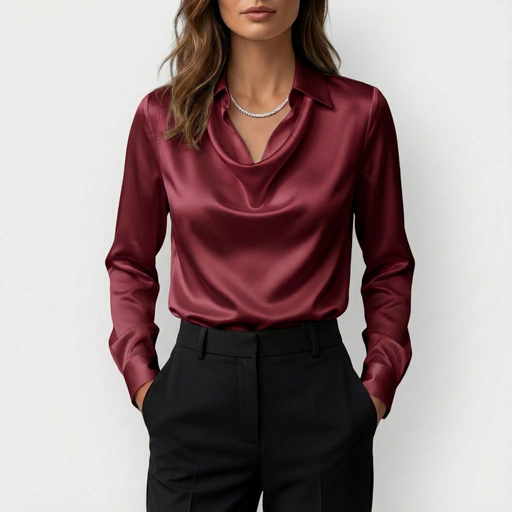 Rowan | Blusa Drapeada de Manga Larga para Mujer