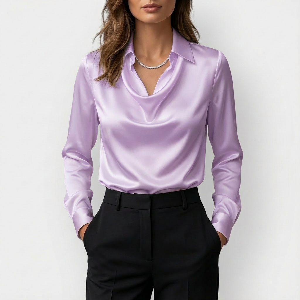 Rowan | Blusa Drapeada de Manga Larga para Mujer