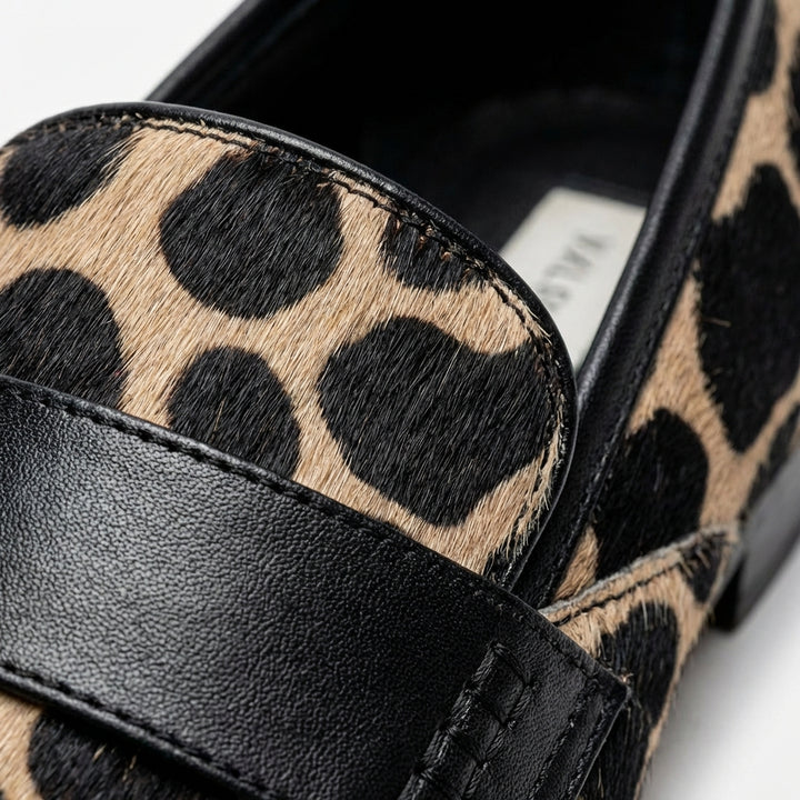 Sabina | Mocassini Donna con Tira e Stampa Animalier