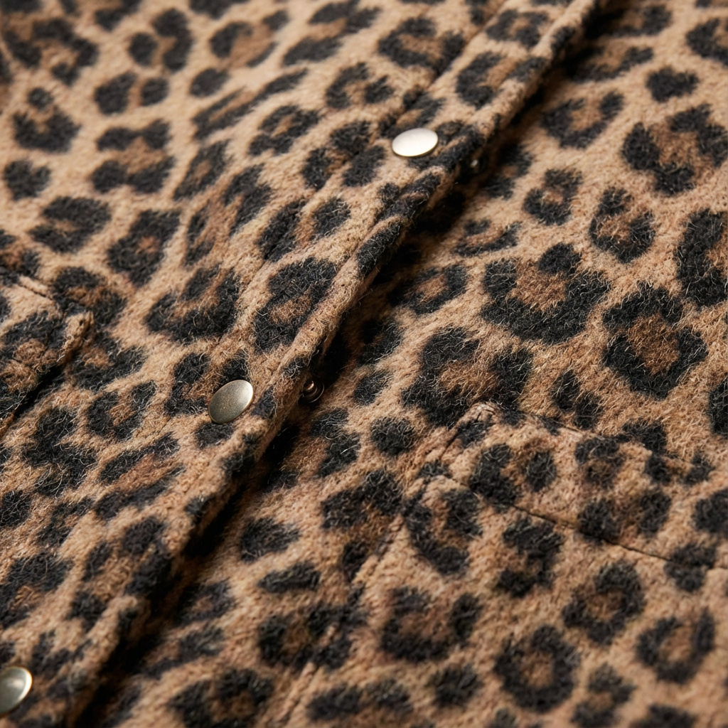 Sandra | Chaqueta oversize de leopardo abotonada para mujer