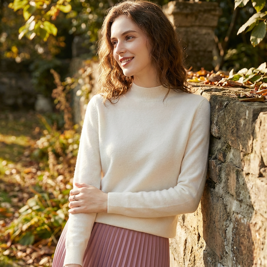 Sandy | Suéter de Punto Acanalado de Manga Larga para Mujer