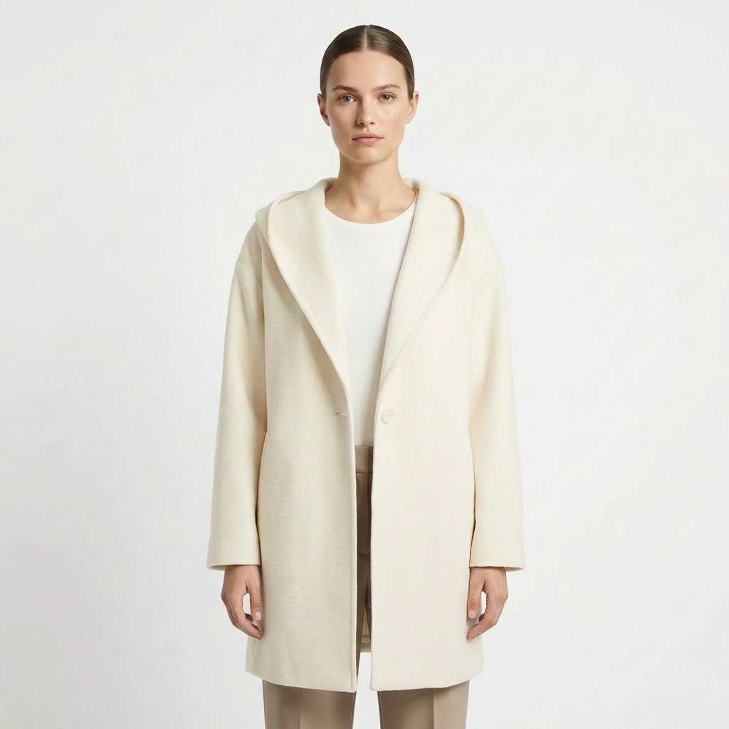 Sarah | Abrigo Oversized Para Mujer Con Capucha Y Botón Frontal | Elegante