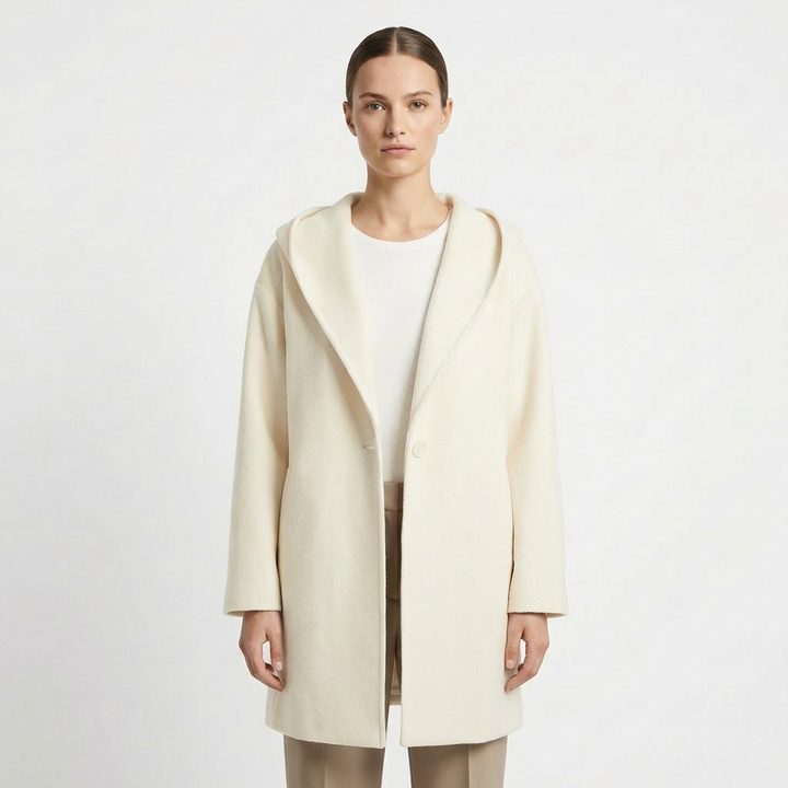 Sarah | Abrigo Oversized Para Mujer Con Capucha Y Botón Frontal | Elegante