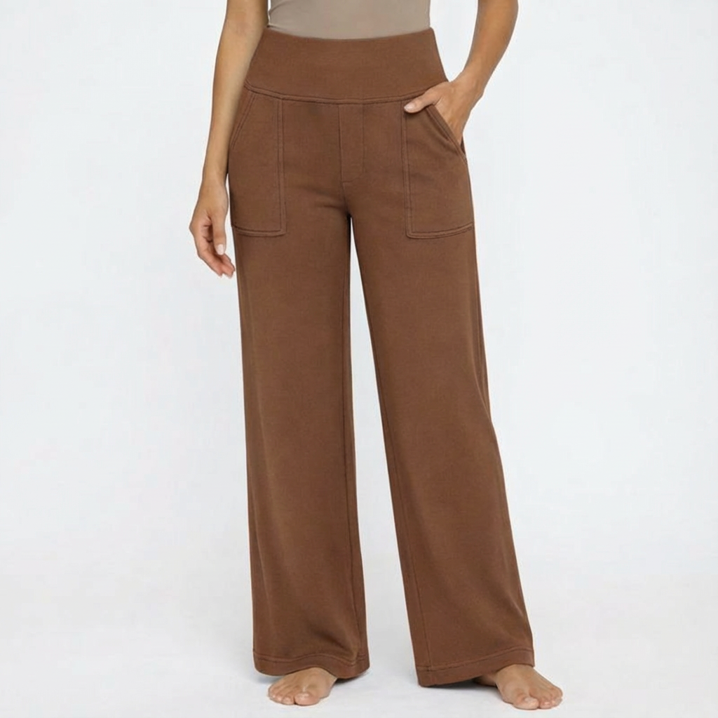 Sarah | Pantaloni da donna a gamba larga e vita alta