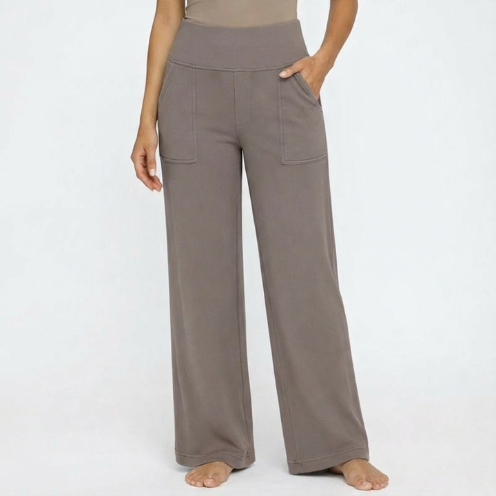 Sarah | Pantaloni da donna a gamba larga e vita alta