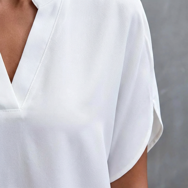 Selena | Blusa da Donna con Scollo a V e Manica Aperta