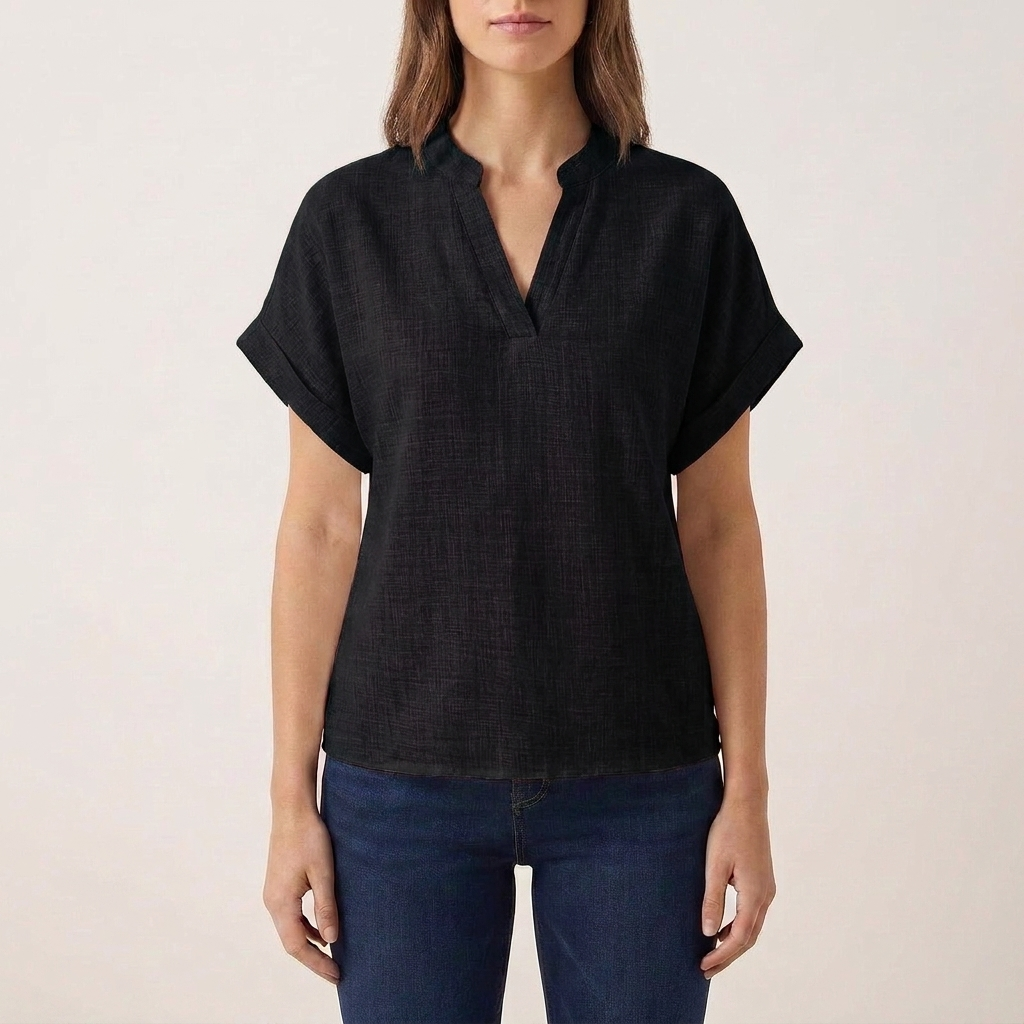 Selena | Blusa da Donna con Scollo a V e Manica Aperta