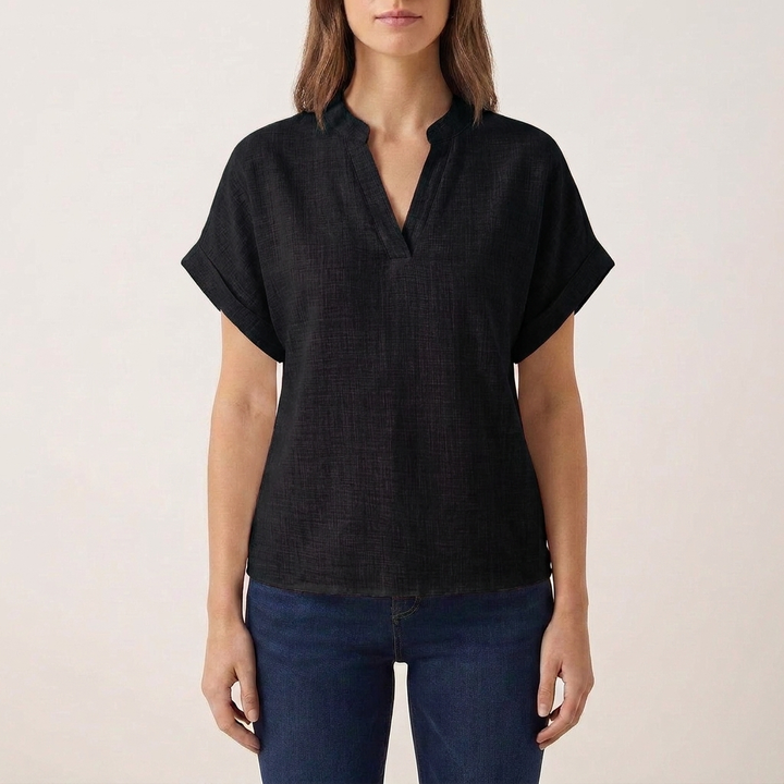 Selena | Blusa da Donna con Scollo a V e Manica Aperta