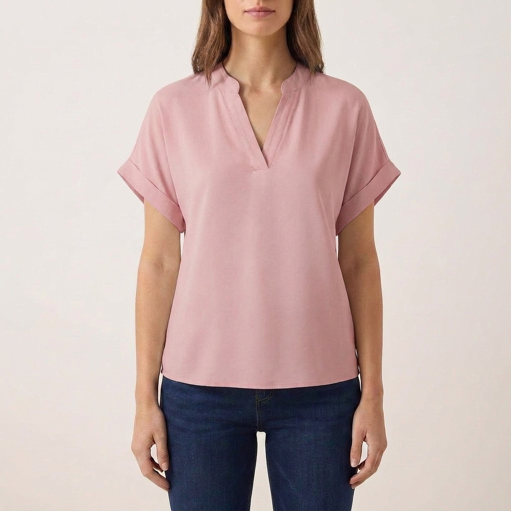 Selena | Blusa da Donna con Scollo a V e Manica Aperta