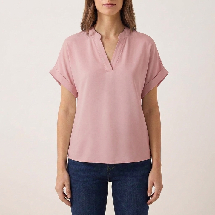 Selena | Blusa da Donna con Scollo a V e Manica Aperta