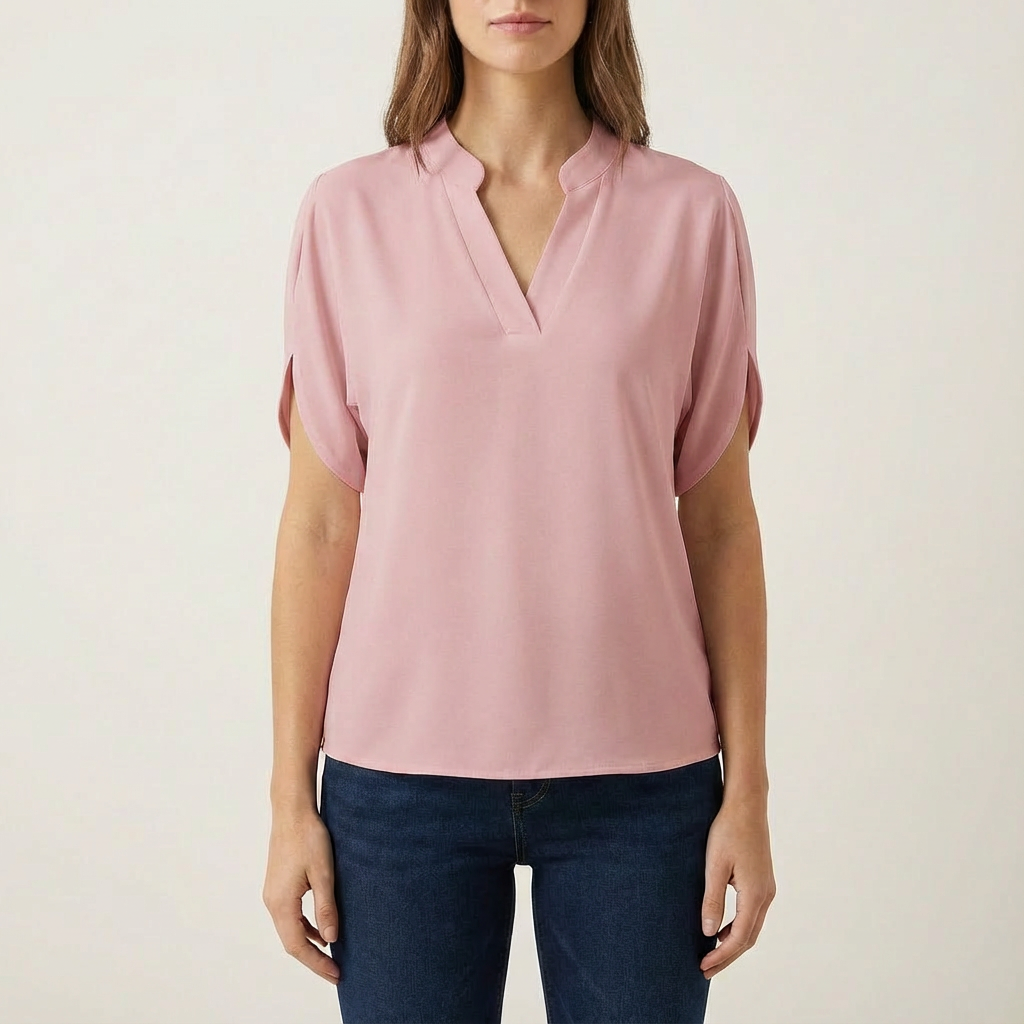 Selena | Blusa da Donna con Scollo a V e Manica Aperta