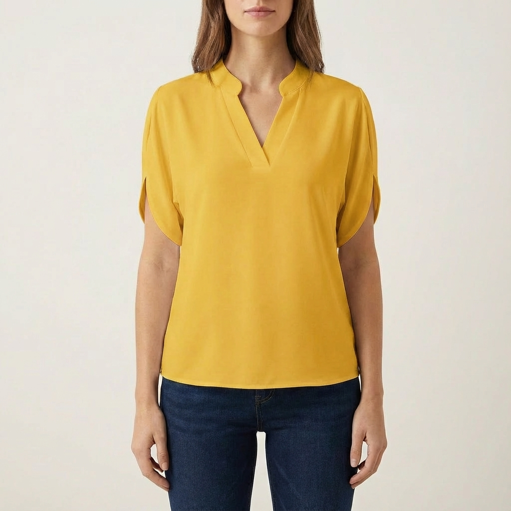 Selena | Blusa da Donna con Scollo a V e Manica Aperta