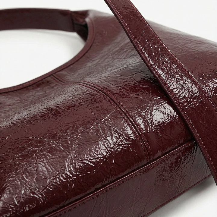 Sofia | Bolso Hobo Mujer Con Acabado Arrugado Y Asa Al Hombro | Minimalista