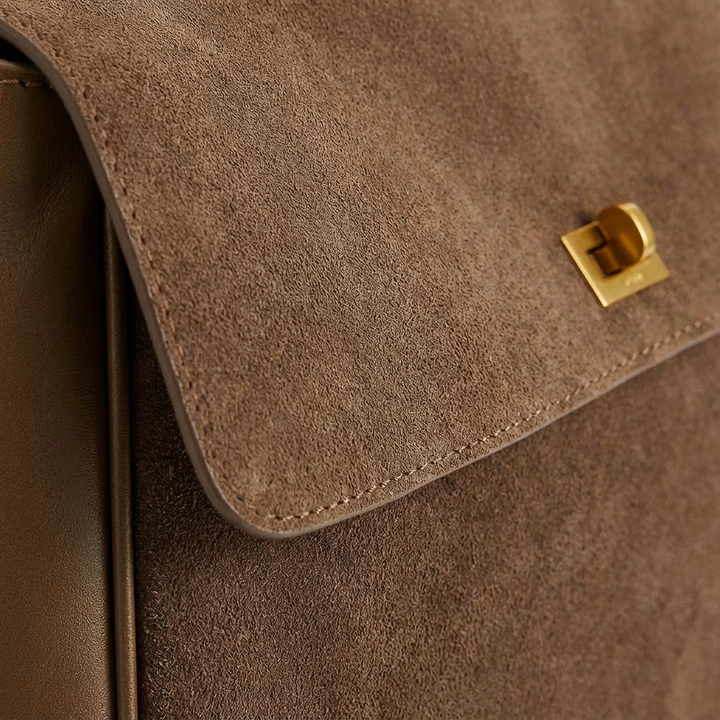 Sofia | Borsa a mano da donna con chiusura girevole dorata | Senza tempo