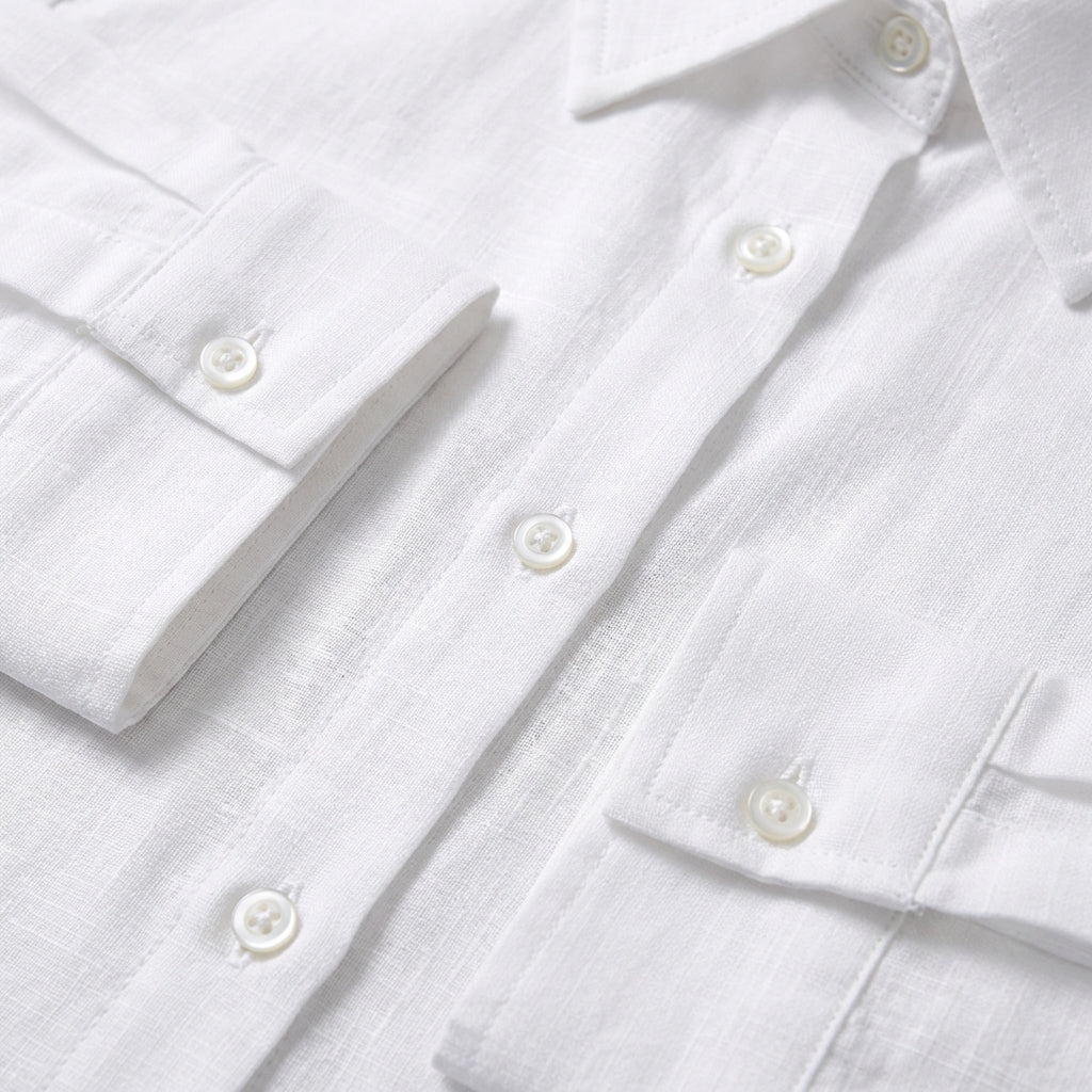 Sofia | Camisa Mujer Con Cuello Clásico Y Bajo Redondeado | Casual