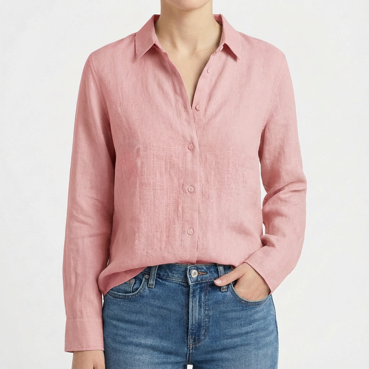 Sofia | Camicia Donna con Colletto Classico e Orlo Arrotondato | Informale