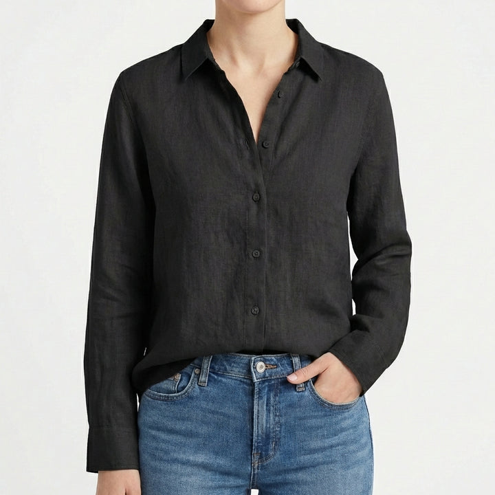 Sofia | Camicia Donna con Colletto Classico e Orlo Arrotondato | Informale