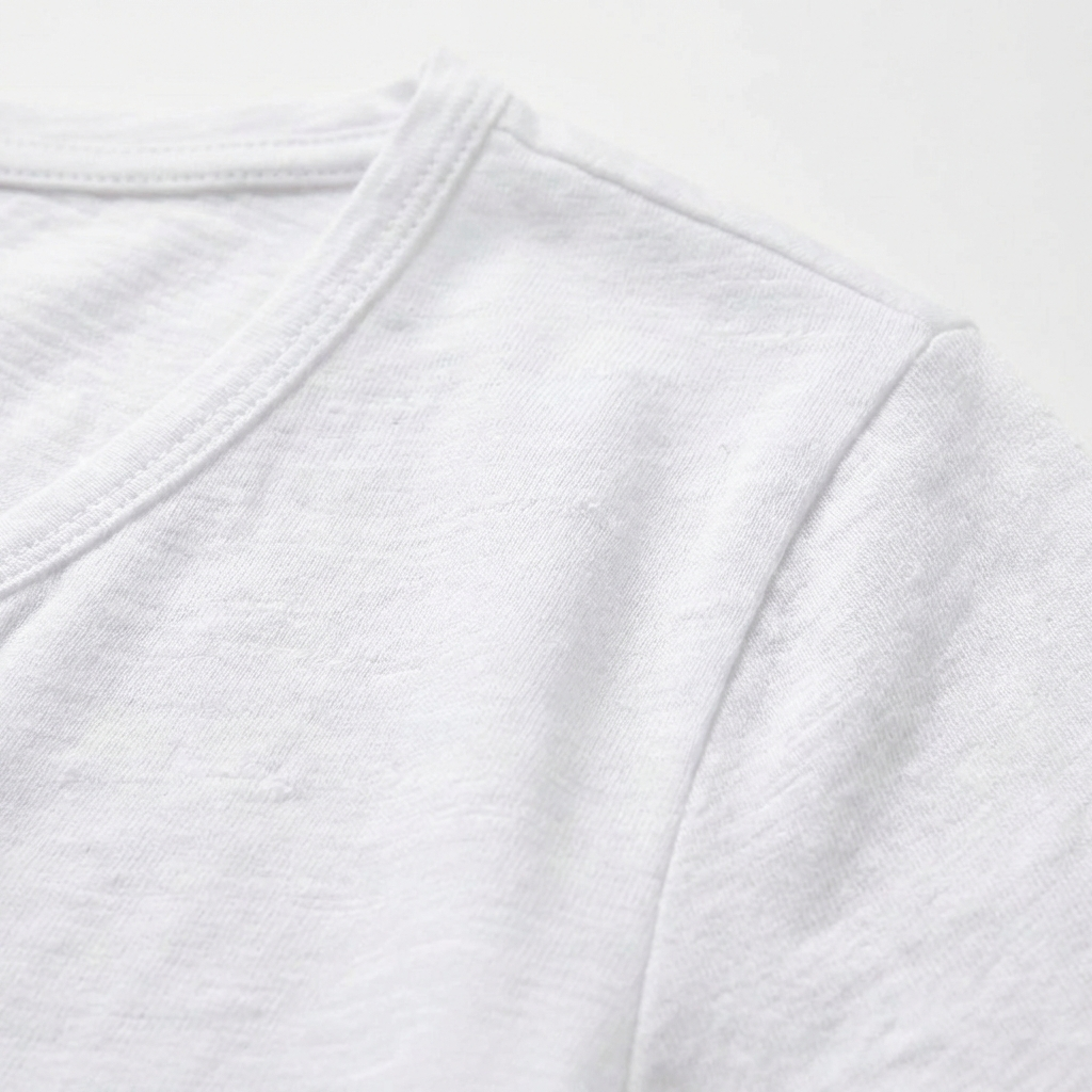 Sofia | Camiseta Mujer Blanco Con Escote De Pico Y Manga Corta | Casual