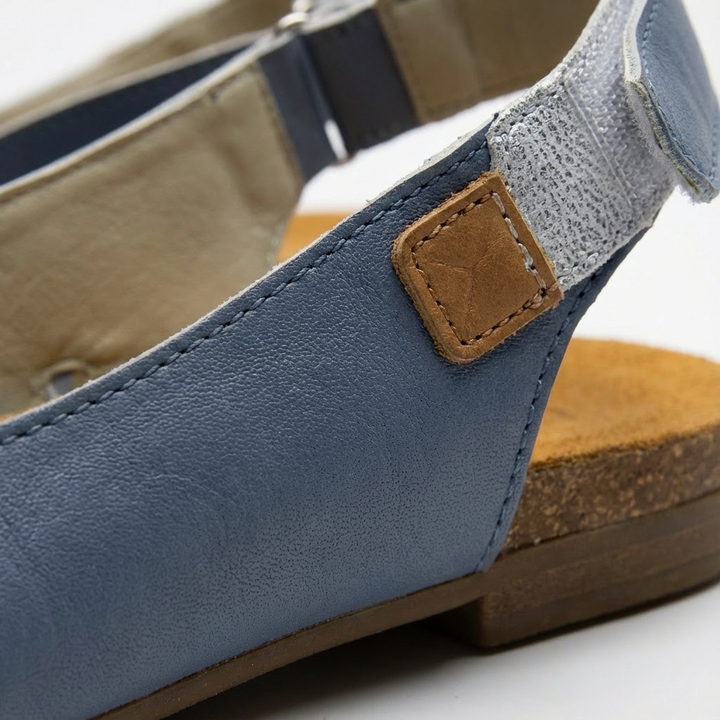 Sofia | Mujer Avarcas Con Puntera Cerrada Y Tira Trasera | Mediterráneo