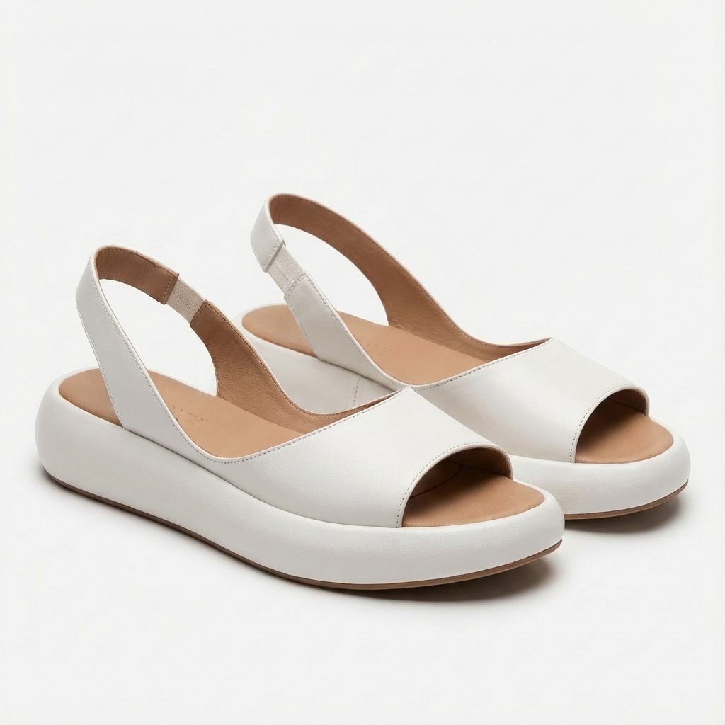 Sofia | Mujer Sandalias Cuña Con Puntera Abierta Y Tira Trasera | Cómodo