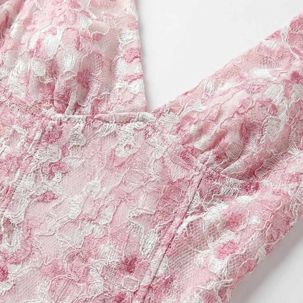 Sofia | Mujer Rosa Vestido Maxi Con Estampado Floral Y Escote En V | Romántico