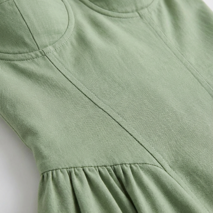 Sofia | Abito Midi Donna con Corsetto e Spalline Sottili | Romantico