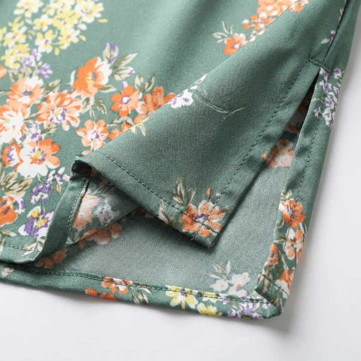 Sofia | Abito Midi Donna con Stampa Floreale e Fiocco Frontale | Boho