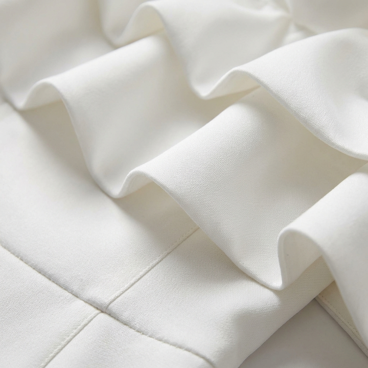 Sofia | Mujer Vestido Mini Con Hombros Descubiertos Y Mangas Volante | Glamuroso