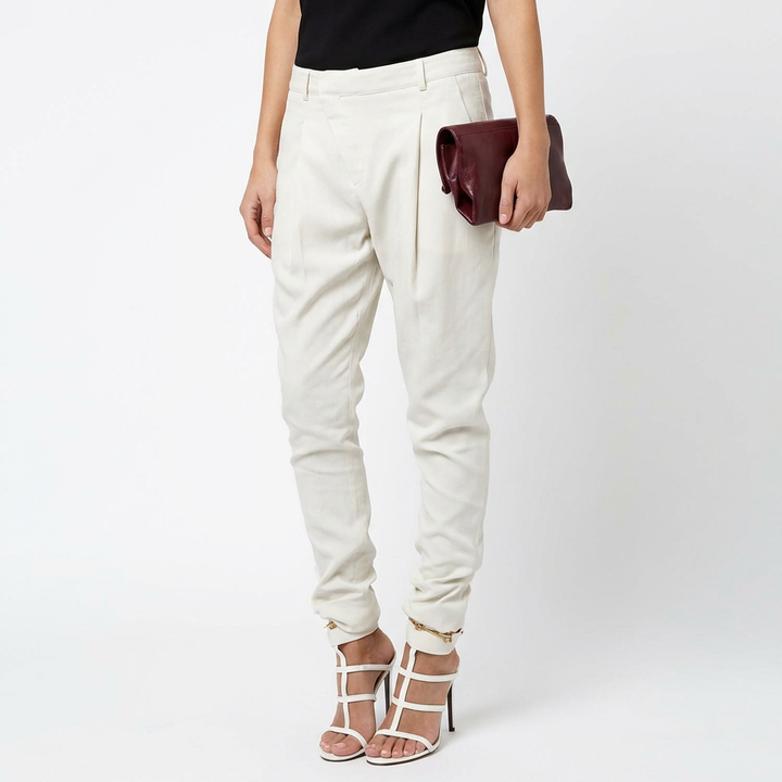 Sofia | Pantalón De Vestir Mujer Con Bajo Ajustado Y Bolsillos Laterales | Elegante