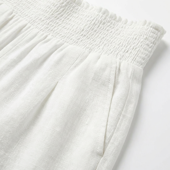 Sofia | Pantaloni Palazo Donna con Vita Arricciata e Gamba Larga | Informale