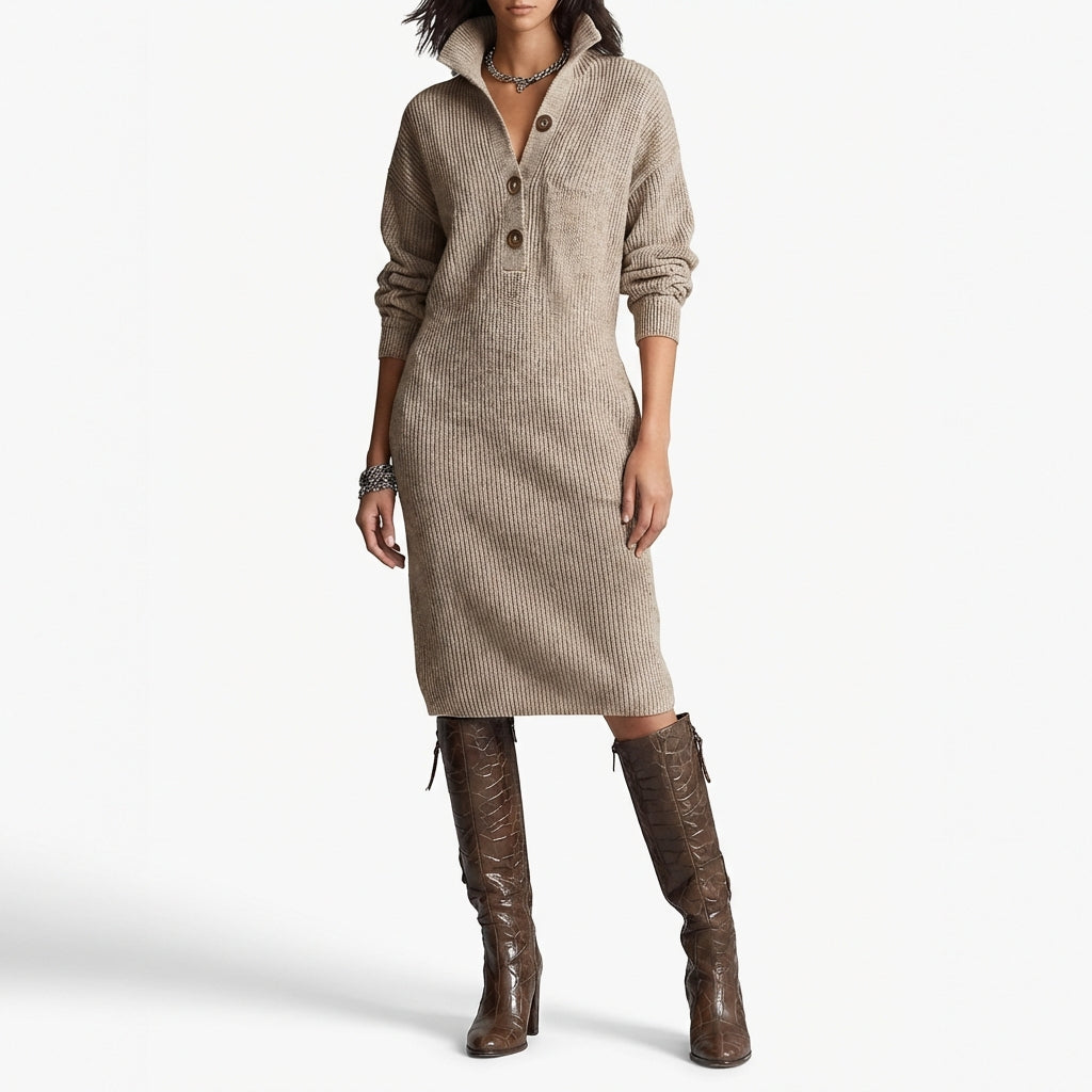 Sofía | Vestito in Jersey con Bottoni Donna