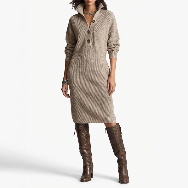 Sofía | Vestito in Jersey con Bottoni Donna