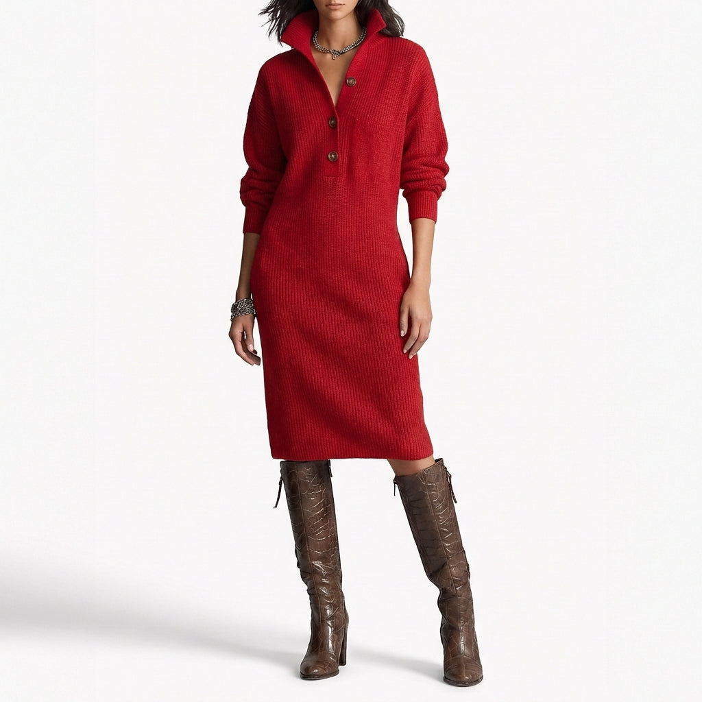 Sofía | Vestito in Jersey con Bottoni Donna